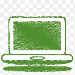 绿色的笔记本电脑图标