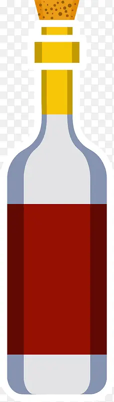 细长瓶颈矢量瓶子