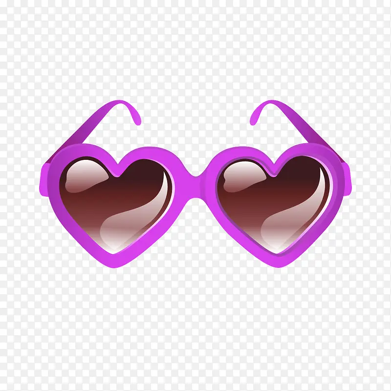 紫色心形眼镜太阳镜