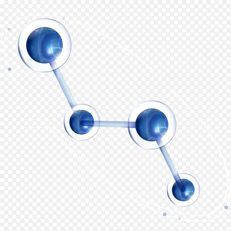 蓝色的科技粒子素材