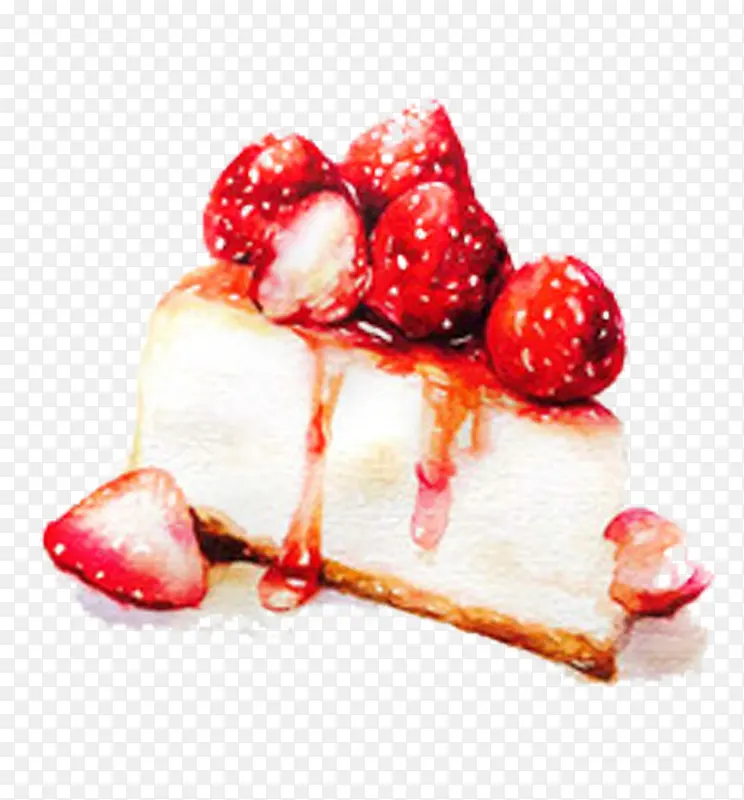 草莓提拉米苏图片素材