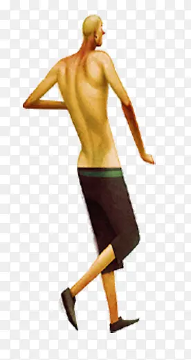 卡通男人背影