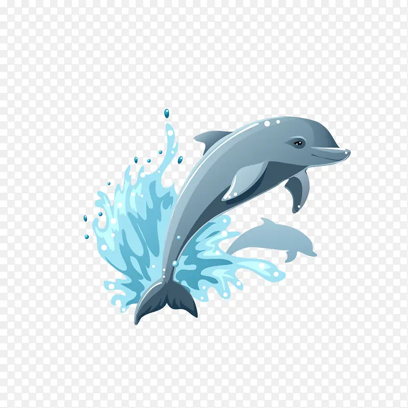 卡通海豚
