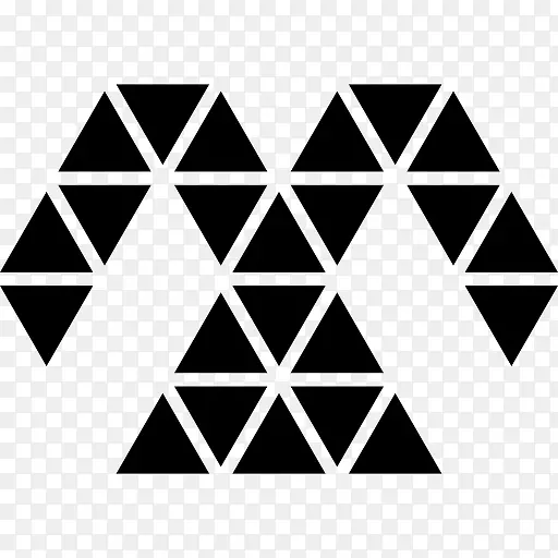 多边形形状对称的小三角形图标