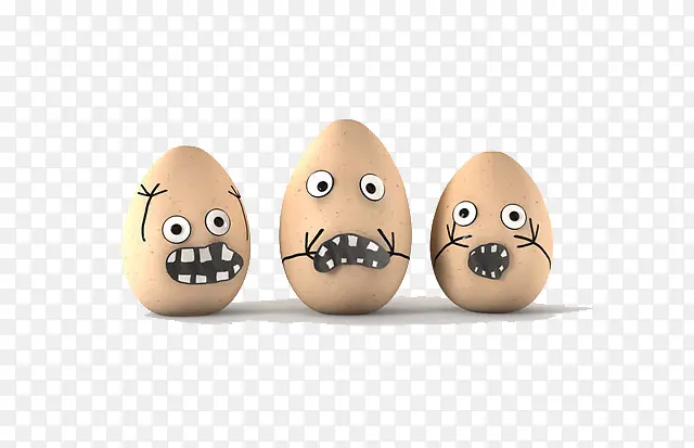 三个吃惊的鸡蛋