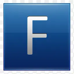 字母F蓝色图标