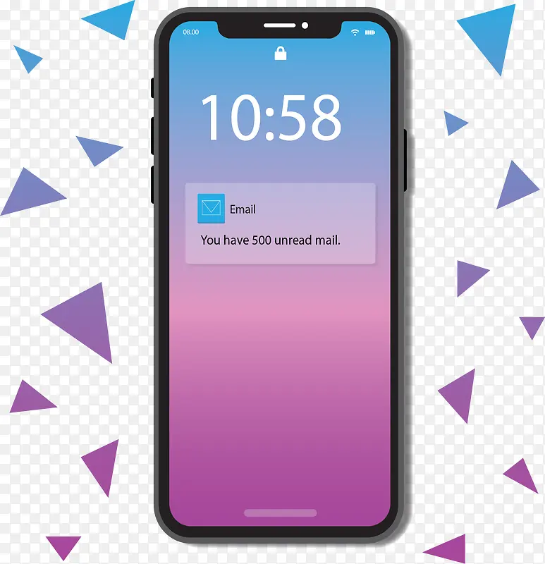 紫色三角苹果手机