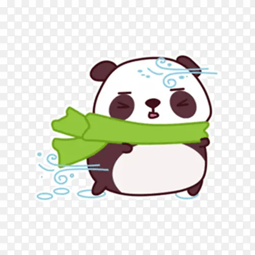 围围巾的熊猫