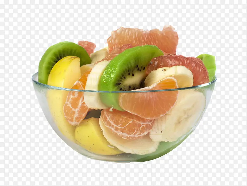 玻璃碗里的水果