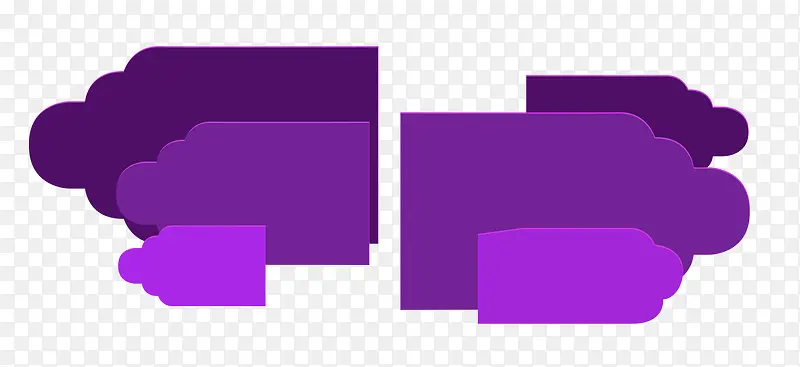 紫色卡拼图
