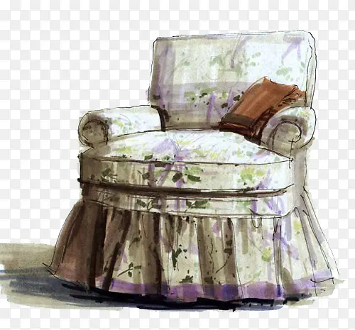 手绘欧式复古装饰沙发