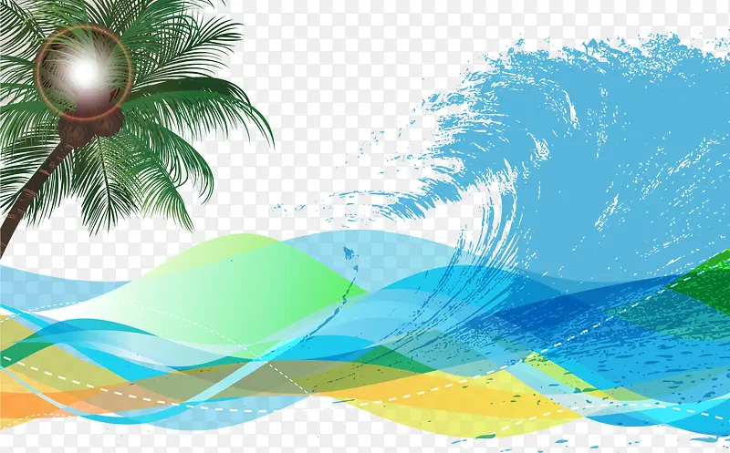 矢量海边风景