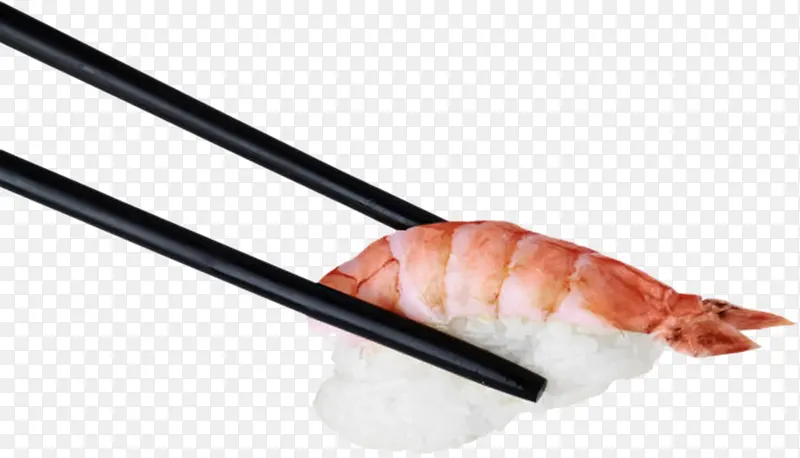 实物筷子夹着的油焖虾