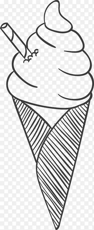 冰淇淋食物矢量图