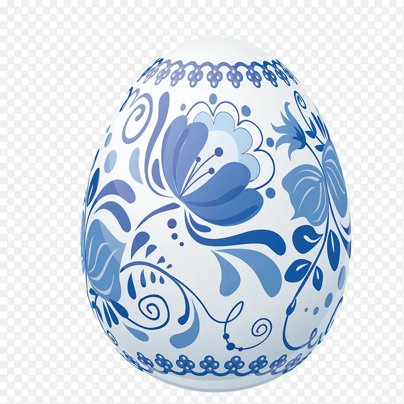创意复活节青花瓷鸡蛋