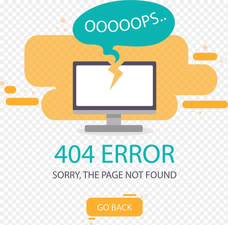 创意科技404页面插画UI设计