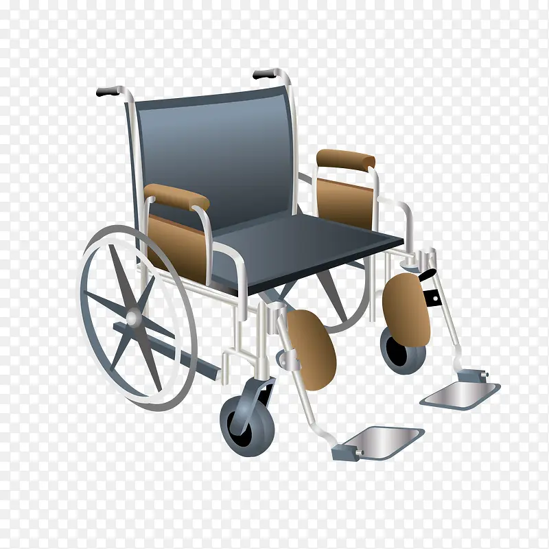 矢量卡通手绘医学医疗轮椅免抠图