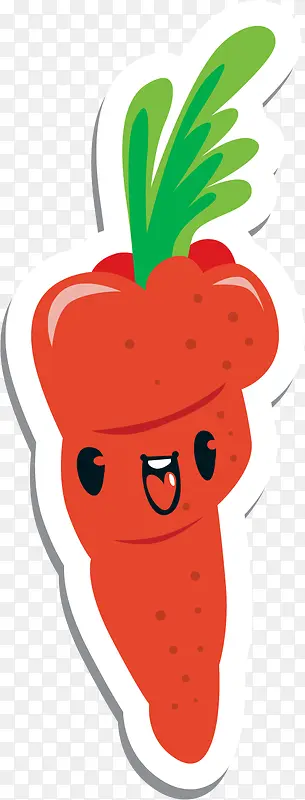 卡通蔬菜胡萝卜表情