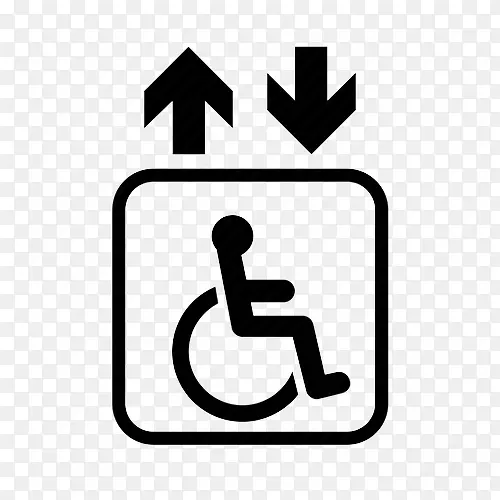 残疾人电梯标志