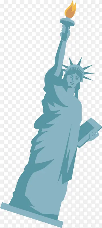 矢量图美国自由女神像