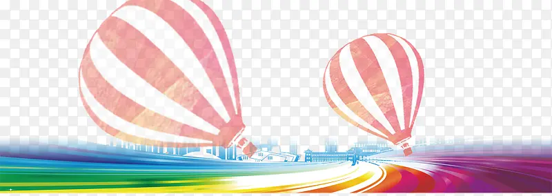 彩色光条热气球