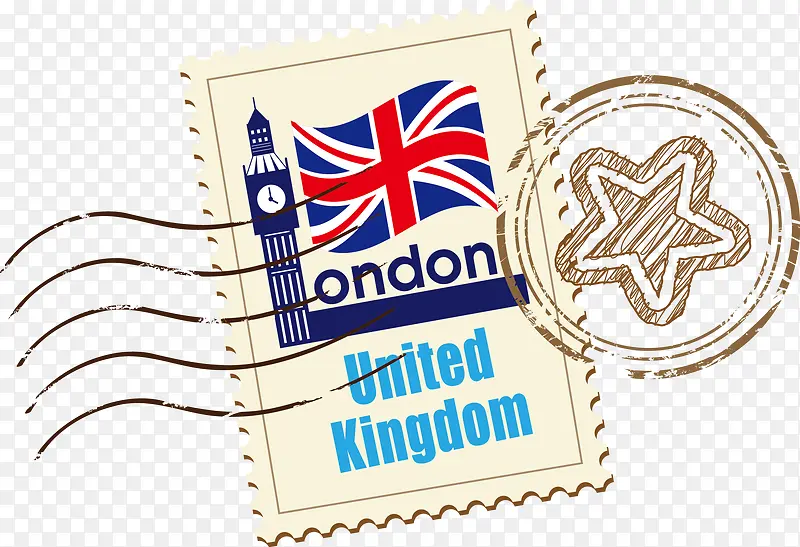 邮票伦敦矢量