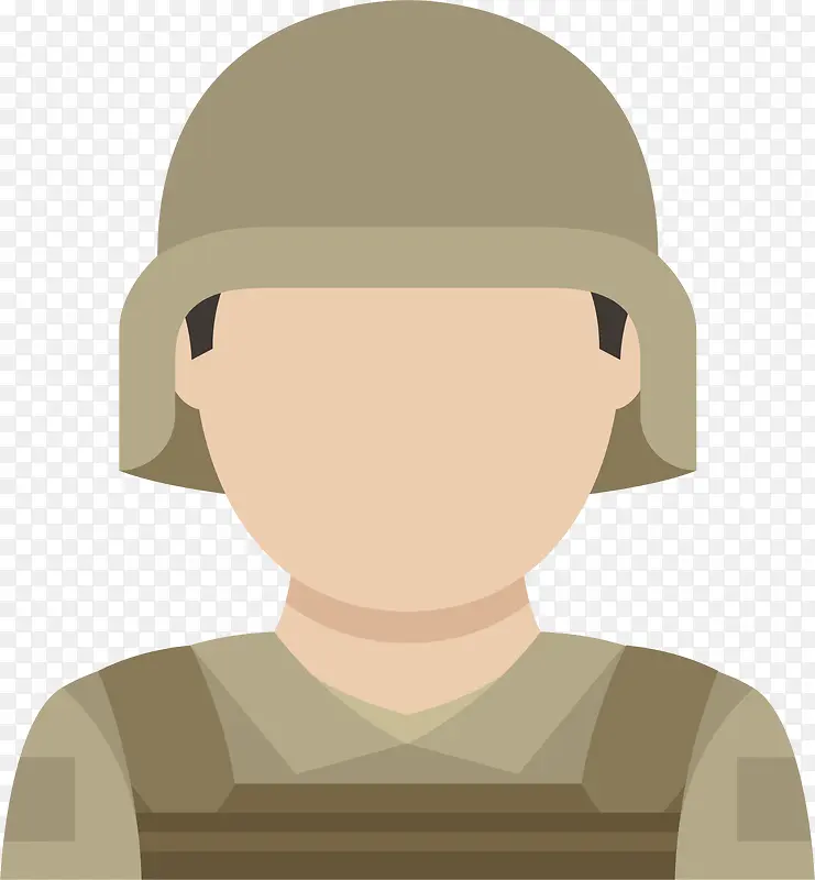 矢量图水彩当兵的男士