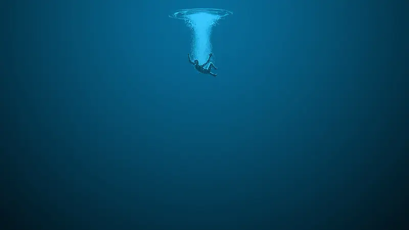 掉进水里的人海报背景