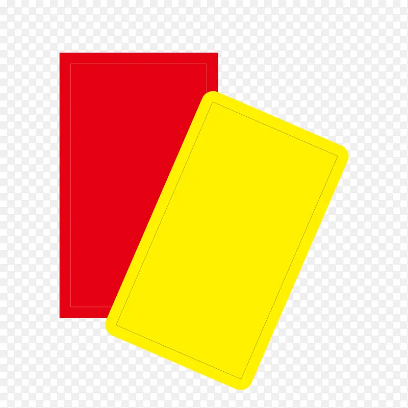 彩色创意红牌黄牌元素