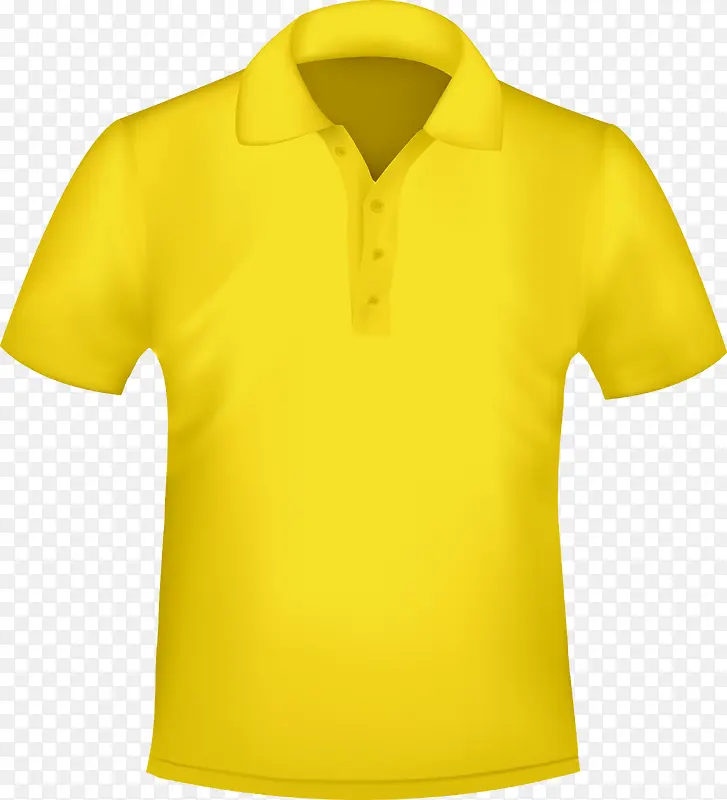 黄色矢量短袖T恤图