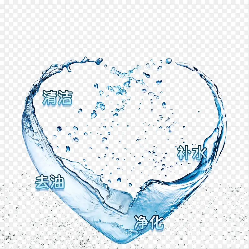 心形水花