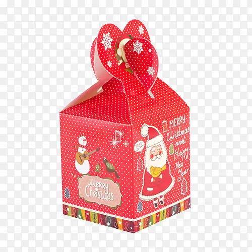 红色圣诞平安果包装盒