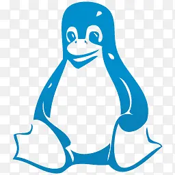 晚礼服Linux企鹅蓝色图标