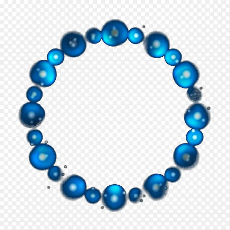蓝色圆形组合光圈