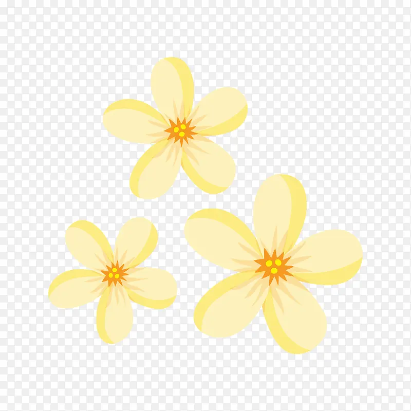 清新黄色小花朵图案