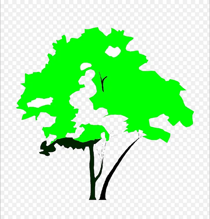 绿与黑的树高清免扣素材