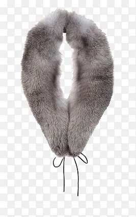 一条灰色的动物毛领