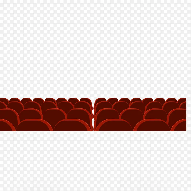 红色电影院座位排号矢量素材