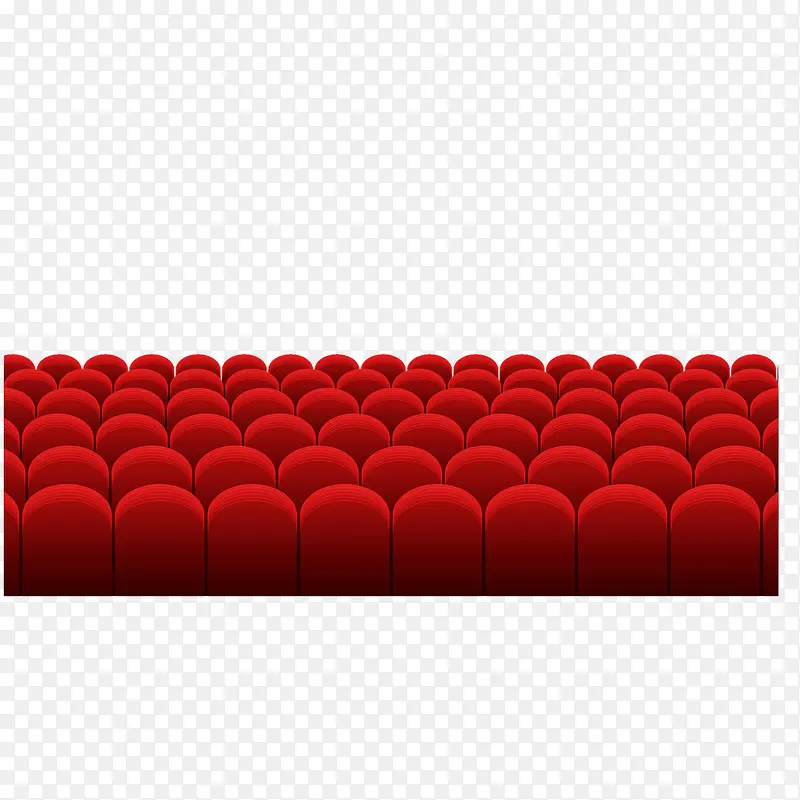 红色影会座位矢量素材