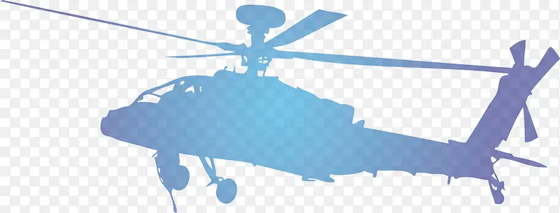 直升机卡通剪影