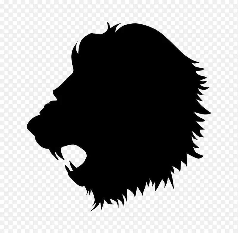 狮子头形象狮子剪影