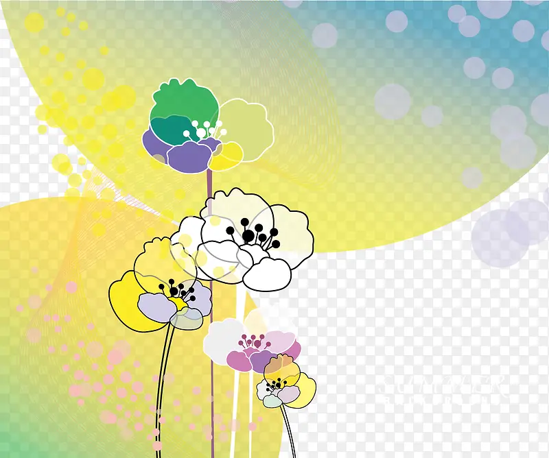 彩色花朵图案背景