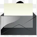 邮件黑色信封消息电子邮件信透明