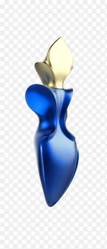 蓝色香水瓶