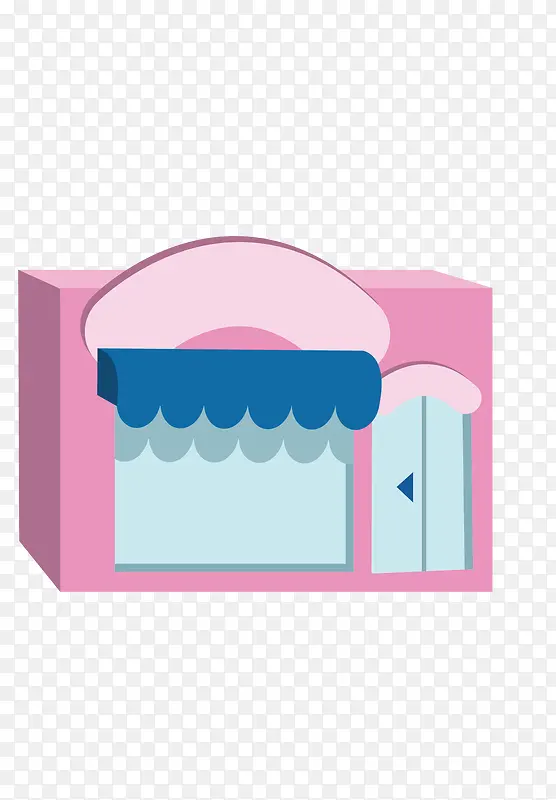 粉色鞋店扁平化png