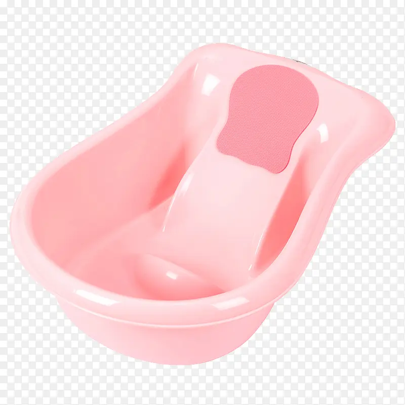 纯粉色婴儿洗澡盆