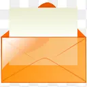 邮件橙色信封消息电子邮件信透明