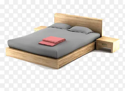 木头制的床