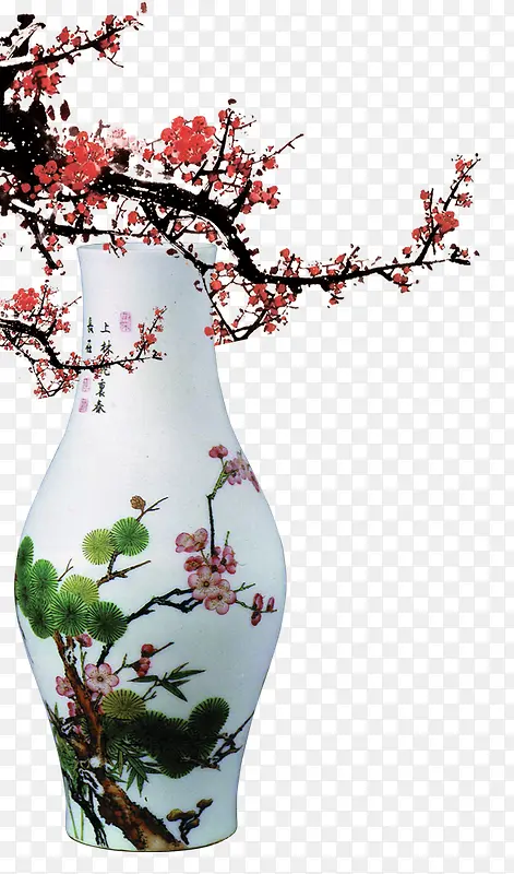梅花瓷瓶