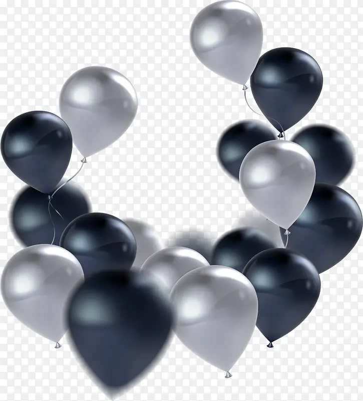 灰色简约气球装饰图案